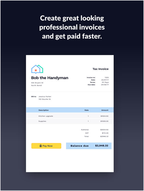 Invoice2go app
