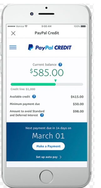 What is PayPal Credit and how it is used for online shopping?