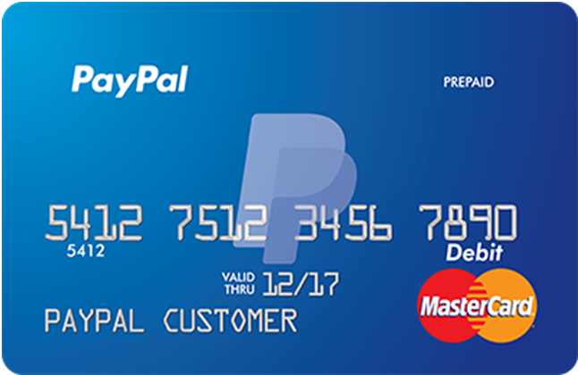 Paypal prepaid cards