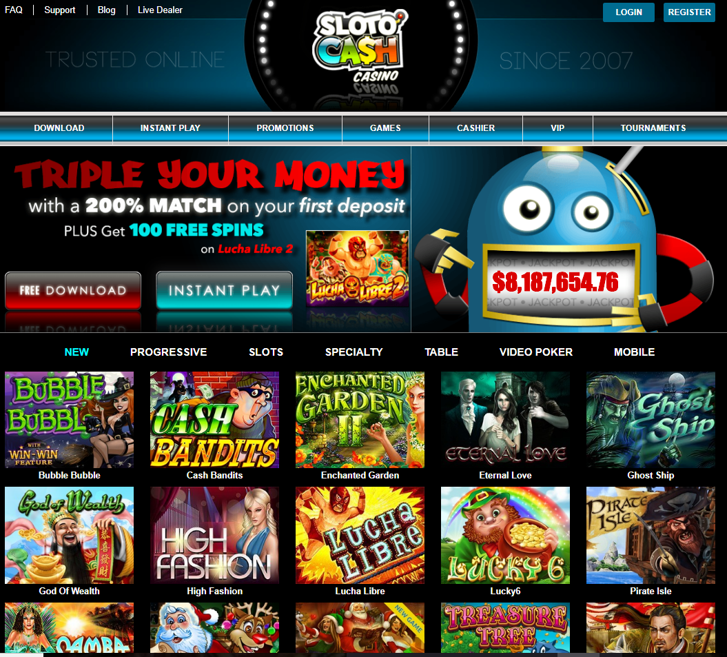 Slotocash casino Home Page