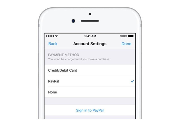 how to add paypal to Apple ID